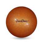 Мяч для художественной гимнастики Grace Dance, d=16,5 см, цвет оранжевый с блеском - Фото 2