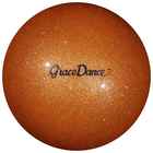 Мяч для художественной гимнастики Grace Dance, d=16,5 см, цвет оранжевый с блеском - Фото 3