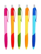 Ручка шариковая автоматическая с резиновым держателем МИКС "Винсон" стержень синий - Фото 1