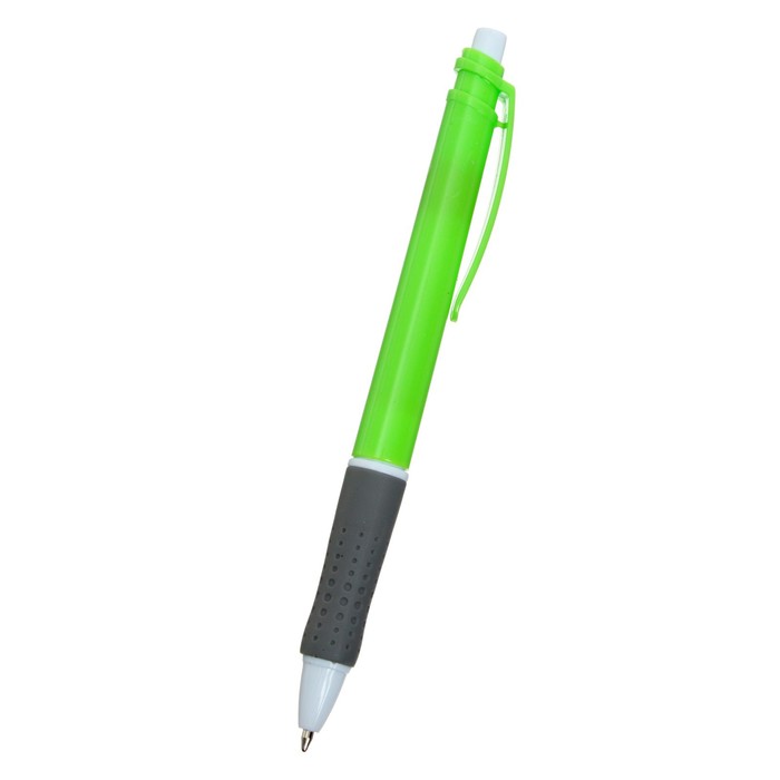 Ручка шариковая Vinson, автоматическая, 0,5 мм, чернила синие, масляные, корпус зелёный с резиновым держателем - Фото 1