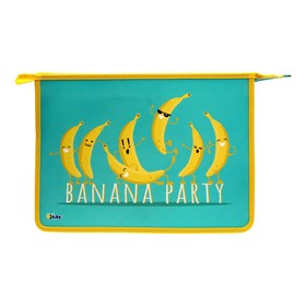 Папка для тетрадей А4, 240 х 340 х 40 мм, молния сверху, пластиковая, Оникс Banana party