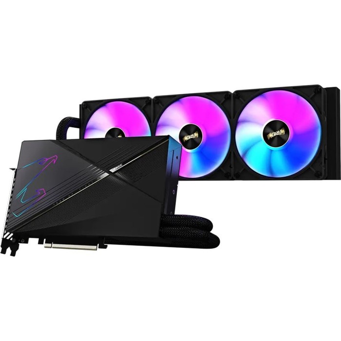 Видеокарта Gigabyte GV-N4080AORUSX W-16GD, GeForce RTX 4080 16 Гб, GDDR6X, HDMI, DP - фото 51310153