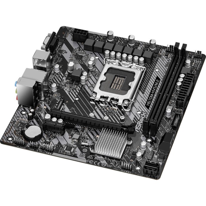 Материнская плата Asrock H610M-HVS, LGA1700, H610, 2хDDR4, VGA, HDMI, mATX - фото 51310170