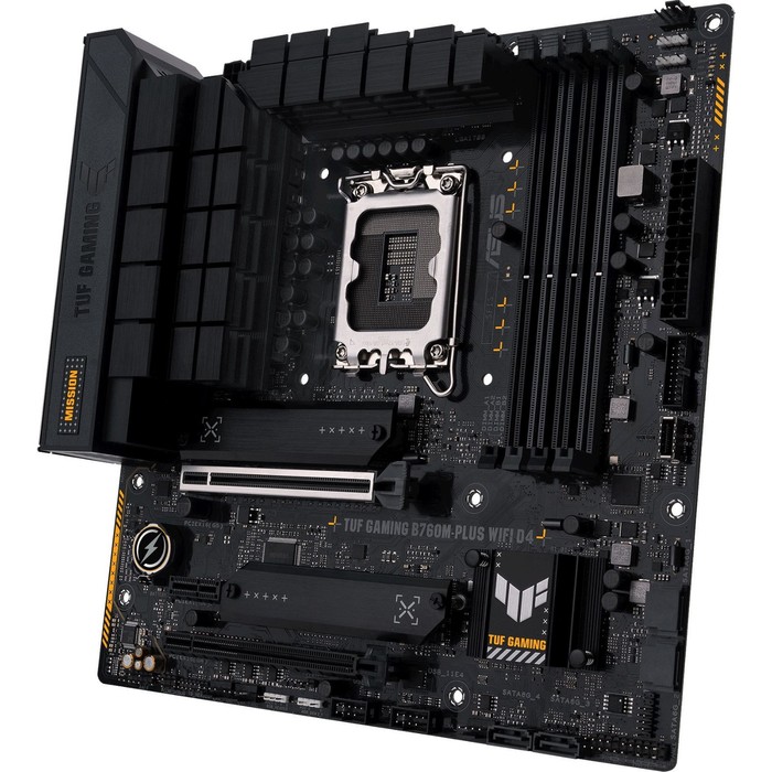 Материнская плата Asus TUF GAMING B760M-PLUS WIFI D4, LGA1700, B760, 4хDDR4, HDMI, DP, mATX   967311 - фото 51310205