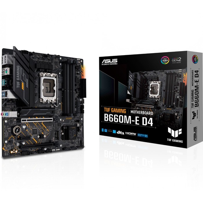 Материнская плата Asus TUF GAMING B660M-E D4, LGA1700, B660, 4хDDR4, HDMI, DP, mATX - фото 51343266