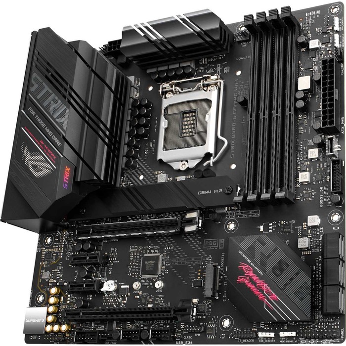 Материнская плата Asus ROG STRIX B560-G GAMING WIFI, LGA1200, B560, 4хDDR4, HDMI, DP, mATX - фото 51310218