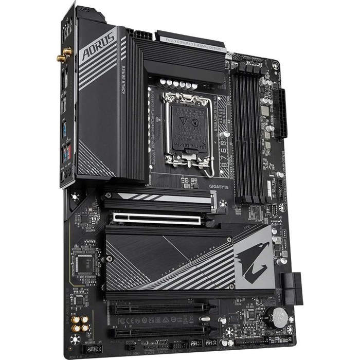 Материнская плата Gigabyte B760 AORUS ELITE AX, LGA1700, B760, 4хDDR5, HDMI, DP, ATX - фото 51440633