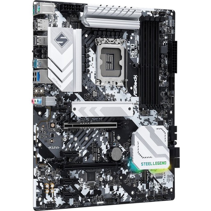 Материнская плата Asrock H670 STEEL LEGEND, LGA1700, H670, 4хDDR4, HDMI, DP, VGA, ATX - фото 51310233