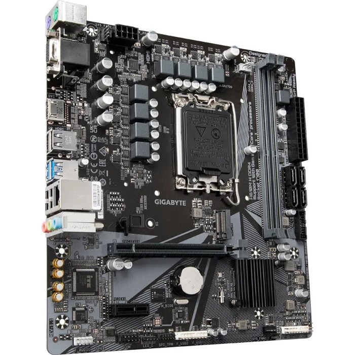 Материнская плата Gigabyte H610M H, LGA1700, H610, 2хDDR4, HDMI, VGA, mATX - фото 51316197