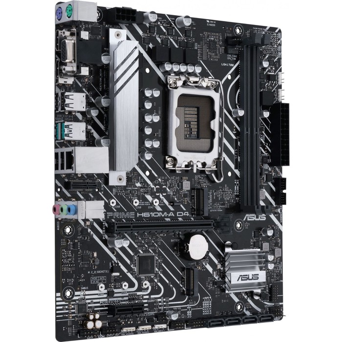 Материнская плата Asus PRIME H610M-A D4-CSM, LGA1700, H610, 4хDDR4, HDMI, DP, ATX - фото 51563565