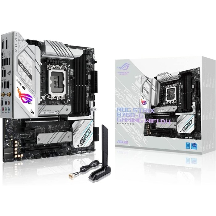 Материнская плата Asus ROG STRIX B760-G GAMING WIFI D4, LGA1700, Z790,4хDDR4, HDMI, DP, mATX - фото 51310269