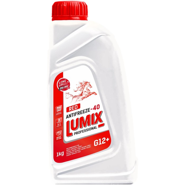 Антифриз Lumix Red, G12+, красный, 1 кг - Фото 1