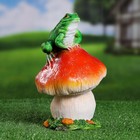 Садовая фигура из полистоуна «Гриб с лягушкой», 24×14×14 см - Фото 3
