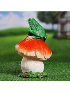 Садовая фигура из полистоуна «Гриб с лягушкой»,14×14×23 см 9572952