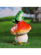 Садовая фигура из полистоуна «Гриб с лягушкой»,14×14×23 см 9572952
