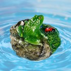 Садовая фигура "Лягушка на камне" 11х10х7см - Фото 4