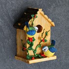Садовая фигура "Скворечник с птичкой" 21х16х12см - фото 24399025