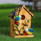 Садовая фигура "Скворечник с птичкой" 21х16х12см - фото 24399028