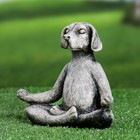 Фигура "Собака йог" 18х9х16см, серый камень - Фото 2