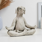 Фигура "Собака йог" 18х9х16см, серый камень - фото 25469773