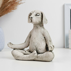 Фигура "Собака йог" 18х9х16см, серый камень - фото 25469774