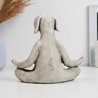 Фигура "Собака йог" 18х9х16см, серый камень - фото 25469775