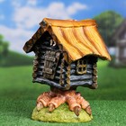 Садовая фигура "Избушка на курьих ножках" 32х23х21см - фото 24399030