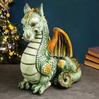 Садовая фигура "Зеленый дракон", 38х24х46см - фото 4304849