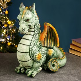 Садовая фигура "Зеленый дракон", 38х24х46см