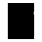 Папка уголок А4 180мкм, Calligrata DeLuxe, черный, непрозрачный, с тиснением - фото 281236865