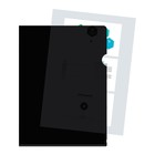 Папка уголок А4 180 мкм, Calligrata DeLuxe, черный, непрозрачный, с тиснением - Фото 3