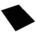 Папка уголок А4 180мкм, Calligrata DeLuxe, черный, непрозрачный, с тиснением - Фото 4