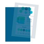 Папка уголок А4 180мкм, Calligrata DeLuxe, черничный, непрозрачный, с тиснением - Фото 3