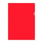 Папка уголок А4 180мкм, Calligrata DeLuxe, красный, непрозрачный, с тиснением - Фото 1