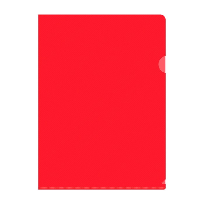Папка уголок А4 180мкм, Calligrata DeLuxe, красный, непрозрачный, с тиснением - Фото 1