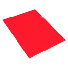 Папка уголок А4 180мкм, Calligrata DeLuxe, красный, непрозрачный, с тиснением - Фото 4