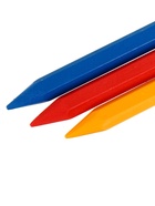 Мелки восковые 6 цветов ZOO, шестигранные - Фото 3