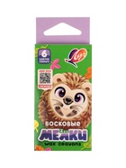 Мелки восковые 6 цветов ZOO, шестигранные - Фото 6