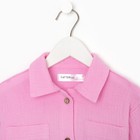 Костюм (рубашка и брюки) детский KAFTAN «Муслин», размер 32 (110-116 см), розовый - Фото 7