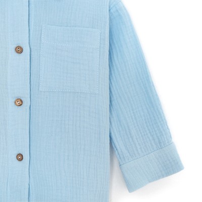 Костюм (рубашка и брюки) детский KAFTAN «Муслин», размер 32 (110-116 см), голубой