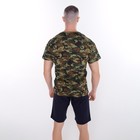 Футболка мужская камуфляж пятна, цвет хаки, размер 54 - фото 22202859