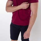 Футболка мужская, цвет бордовый, размер 52 - Фото 3