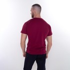 Футболка мужская, цвет бордовый, размер 54 - Фото 5