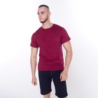 Футболка мужская, цвет бордовый, размер 56 - Фото 2