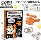 Металлическая головоломка «Иду искать решение», с танграмом - Фото 1