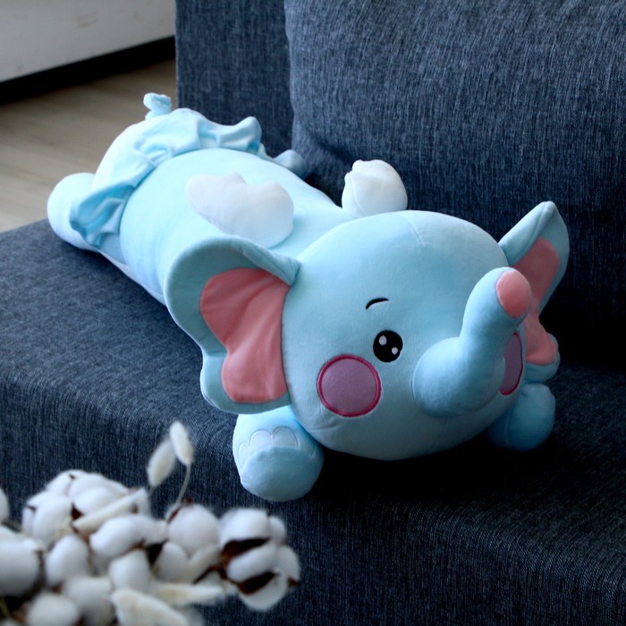 Подушка игрушка - Слон 55 см (55*50*15 см) белый