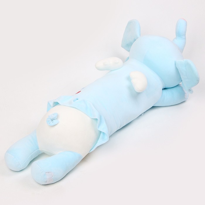 Мягкая игрушка-подушка «Слоник», 80 см, цвет голубой - фото 1907716404