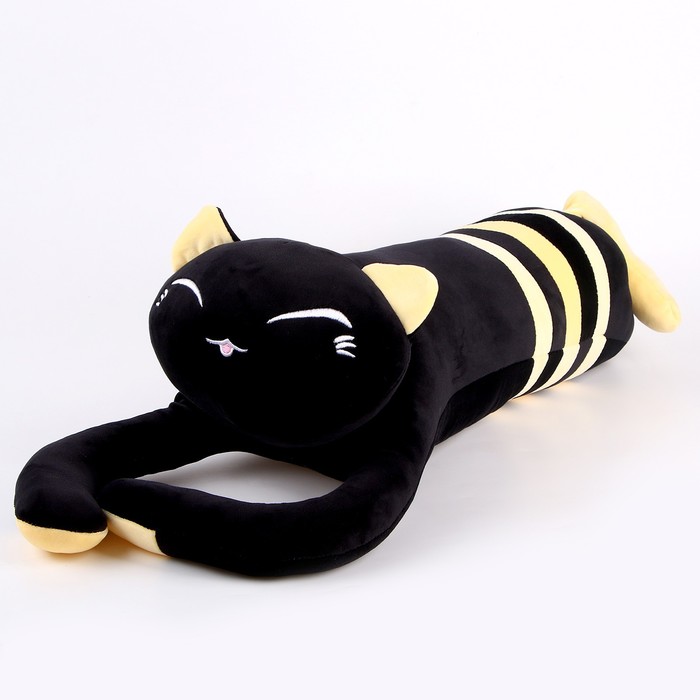 Мягкая игрушка-подушка «Кот», 70 см, цвет чёрно-жёлтый - фото 1907716415