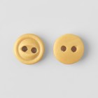 Пуговица деревянная, 2 прокола, d = 8 мм, цвет бежевый (комплект 24 шт) - фото 65996550