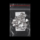 Пуговица на ножке, d = 10 мм, цвет белый/серебряный (комплект 24 шт) - фото 24369233